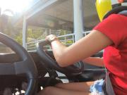 Amateur Thai girlfriend teen fun at go karts and gets fucked afterwards