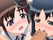 Two anime babes sucking and freting