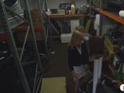 Sexy milf pounded by nasty pawn keeper in storage room
