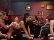 Lesbian bdsm orgy in dyke bar