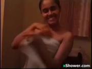 Cute Indian Taking A Shower