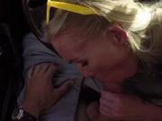 Broke Dumb Blonde Blows Big Cock For Cash
