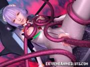 3D Tentacles Fuck Girl in Spacecraft!