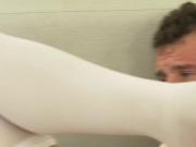 Nurse tgirl rides cock bareback