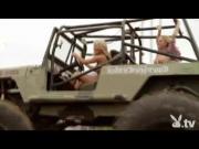 Nude Babes Driving Monster Trucks!