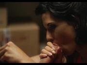 Spanish MILF babe fucks her coworker in the stockroom