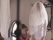 Whitney and April have a quickie with their wedding veils on