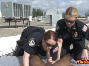 Black dude gets his cock polished by milf cops hungry pussy