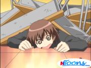 Hentai schoolgirl gets roughly banged in toilet