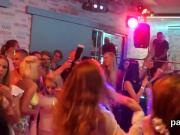 Horny girls get totally crazy and nude at hardcore party