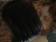 Goreous animated babe licking penis