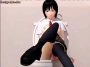 Animated sweety in stockings