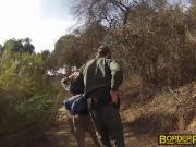 Redhead babe Onyx fucks the officer to cross the border
