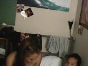 Dick sucking contest in dorm room sex party