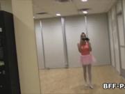 Bigtit ballerina licked out by bffs