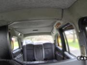 Blonde lesbians licking in fake taxi