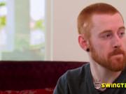 Jessica welcomes steamy redhead couple to the swingers mansion