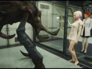 3D Alien Monsters Destroy Girls!