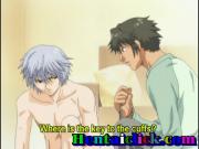 Slim hentai gay boy licking and riding cock