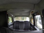 Natural huge tits Brit banged in a cab