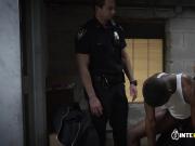 GAY hardcore INTERRACIAL THREESOME in the crime SCENE