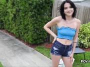 Fucking unashamed brunette by the pool