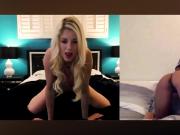 Aidra and Charlotte both masturbate during video call