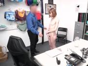 Redhead teen shoplifter anal fucked by a corrupt cop