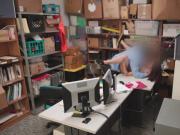 Sexy teen thief Naiomi fucked in the office