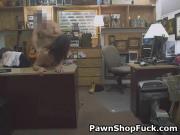 Hot Brunette Fucked Doggystyle On Pawn Shop Desk