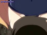 Busty anime blonde gets cunt licked