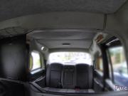 Blonde in pantyhose banged in fake taxi