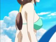 Hentai babe in bikini gets fucked on the beach