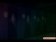 Hentai coed brutally tittyfucking and swallowing cum