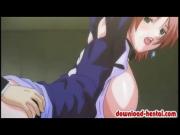 Two hentai babes fucked hard by few pervs