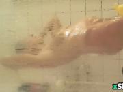 Thick Girlfriend Taking A Shower