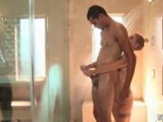 Awesome blonde babe gives great massage by NuruNetwrk