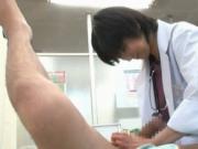 Cute asian nurse goes crazy jerking a dick by JPNNurse