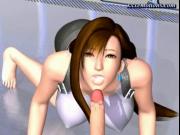 Sexy animated minx gives blowjob