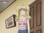 Slutty anime blonde with big tits