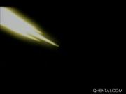 Hentai nymphos fucking double dildo in ass to ass scene