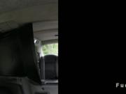 British redhead fucked in cab