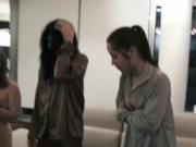 Teen neigbors fucked by lesbian stepsis