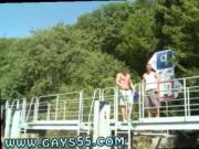 Gay pron at the side of outdoors pool and public nude v