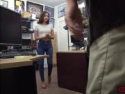 Cute Latina slut enjoys a pawnmans cock for money