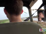 Military men fucking real hard in the outdoors