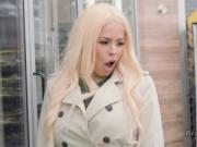 Cop anal bangs huge tits blonde in shop