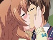 Hentai brunette sucks and rides guys hard cock