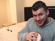 Warming up on the fleshlight before anal