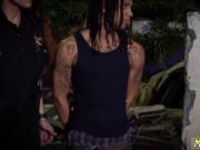 Hd creampie hairy brunette Car Jacking Suspect gets the